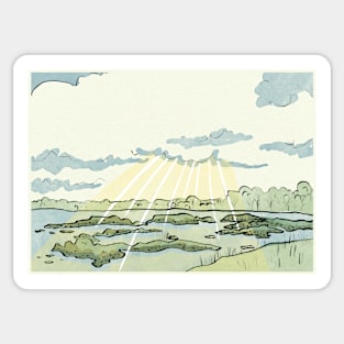 Woodbridge, Suffolk - Riverside Landscape Sticker